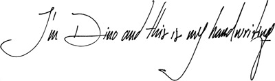 Dino dos Santos' handwriting